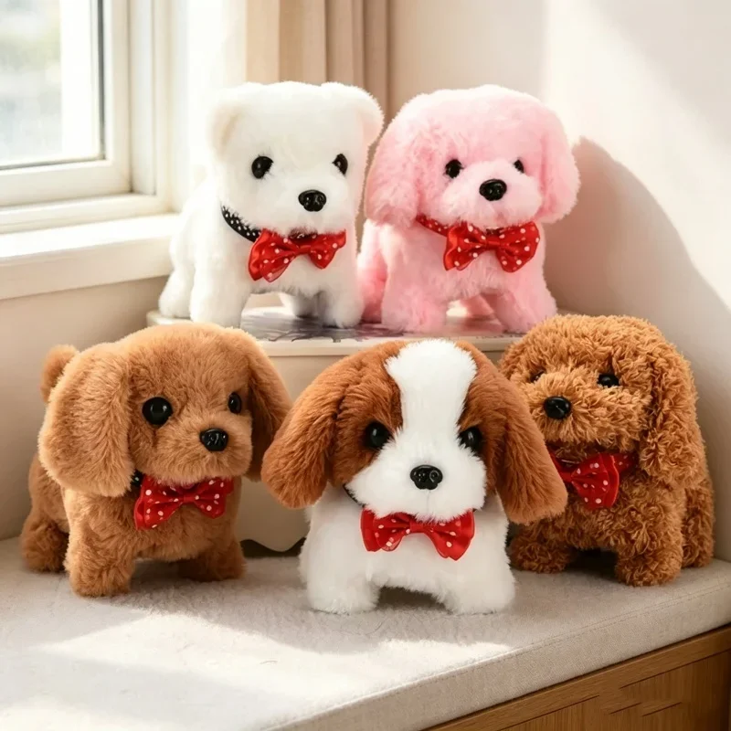 전동 걷는 강아지 인형, 시뮬레이션 강아지 전자 애완동물, 어린이용 인터랙티브..