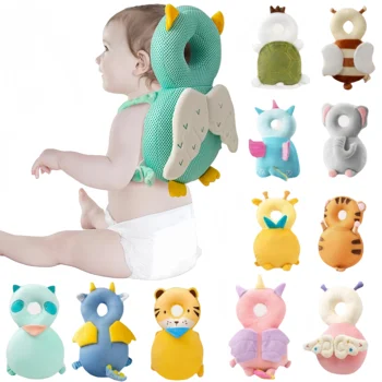 Newborn Headrest Security Pillows Backpack Toddler Baby Head Fall Protection Pad Cushion Cartoon Soft Security Pillows Backpack 1