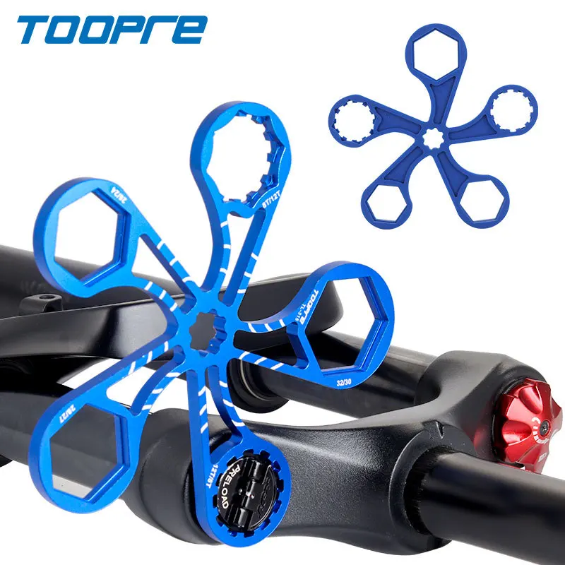 Bicycle Front Fork Repair Tool Mountain Bike Suspension Front Fork Shoulder Cover Wrench 8t/12t 24/26mm Torx Crank Cover Tool