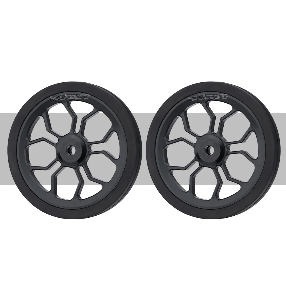 Bike Wheelset Liteproelite Bike Easy Wheel Large 82mm Spider Shape Easy Wheels Enlarged Modified Bearing Rolling Wheel For Brompton Bicycle