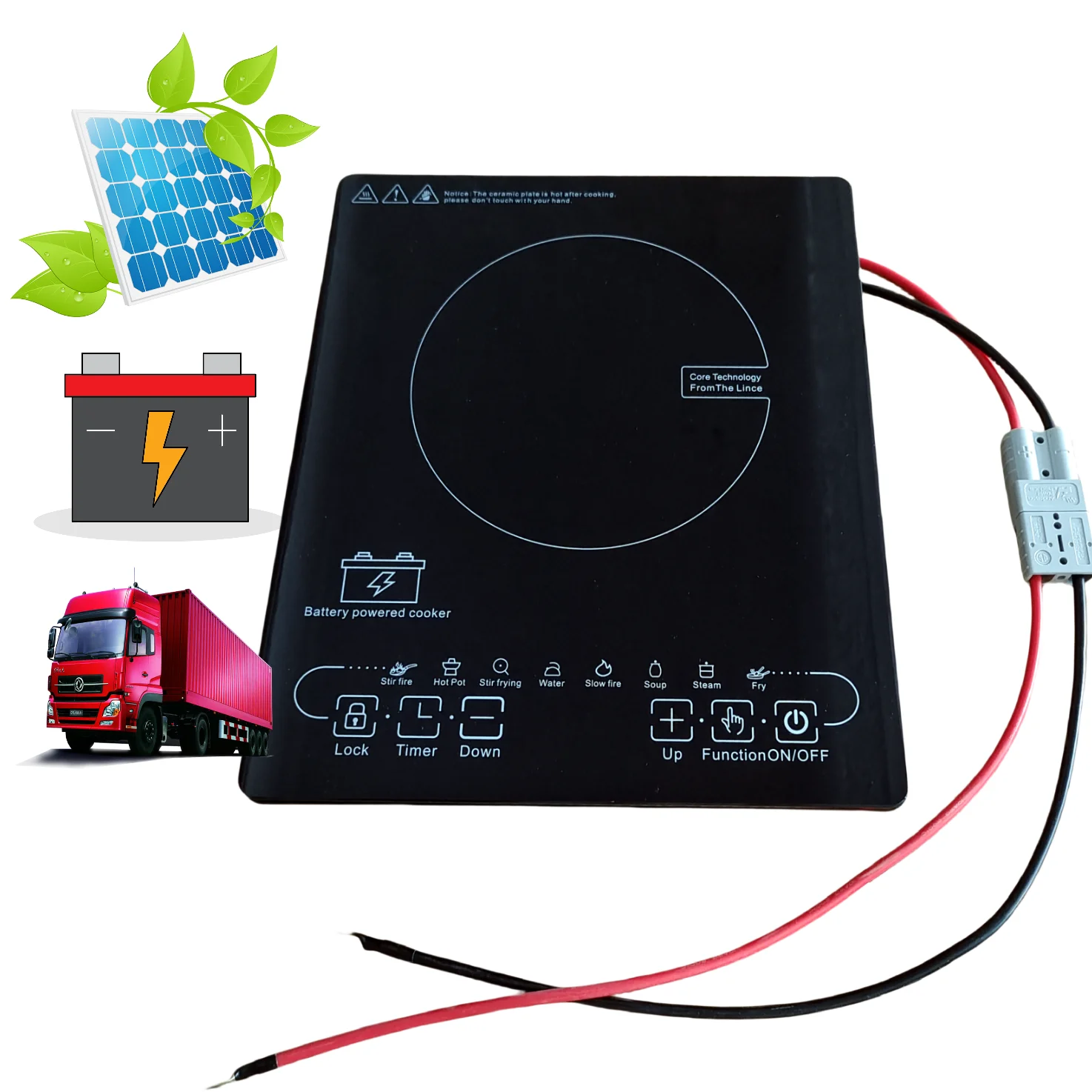 Competitive Price OEM/ODM Solar Single Hotpot Cookware DC24V 48V Induction Cooker Cooktop Cooking Stove