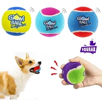 Pet Dog Squeaky Tennis Ball Interactive Dog Toys High Bounce Sound Rubber Ball  for Dogs Training Outdoor Play Ball Puppy Gift 1