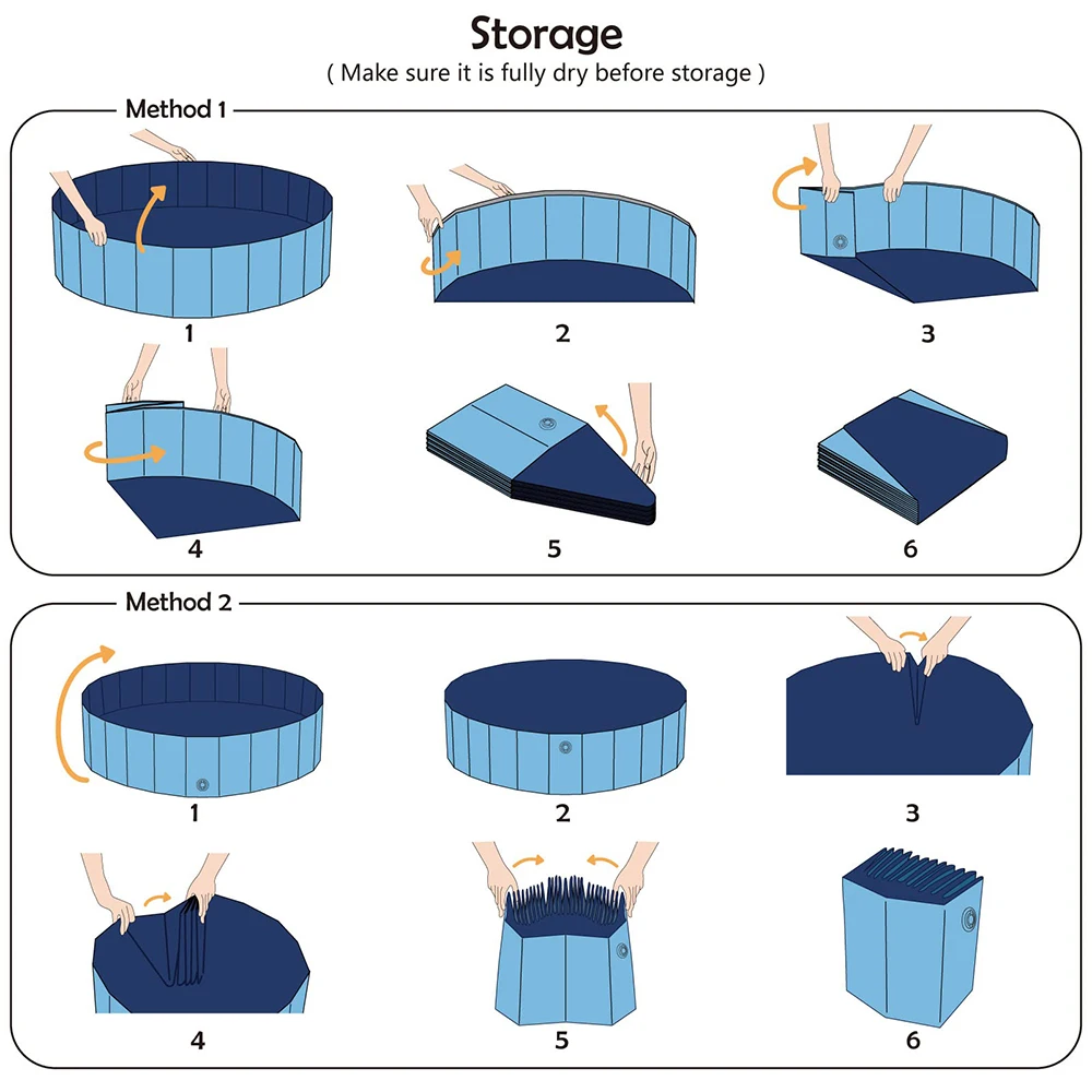 Dog Swimming Pool & Pool Cover Portable Plastic Pool Grooming Tub Bathing Scratch Resistance Pet Pools Bathtub for Large Dogs 5