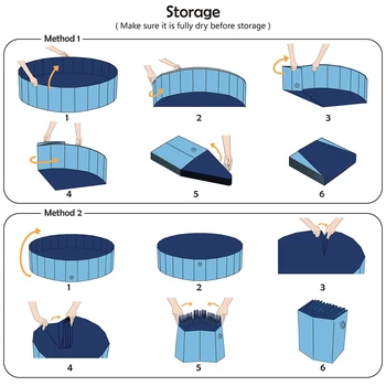 Dog Swimming Pool or Pool Cover Portable Plastic Pool Grooming Tub Bathing Scratch Resistance Pet Pools Bathtub for Large Dogs 5