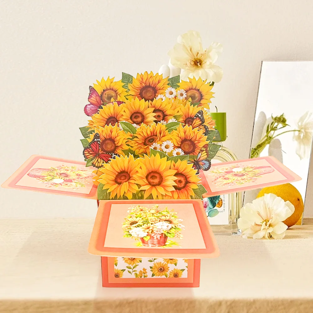 3D Pop-Up Blumen-Grußkarten Ahorn-Kirschbaum-Design Geburtstag Jubiläum Hochzeitseinladungen Postkarte Romantische Liebesgeschenke – Detail 35
