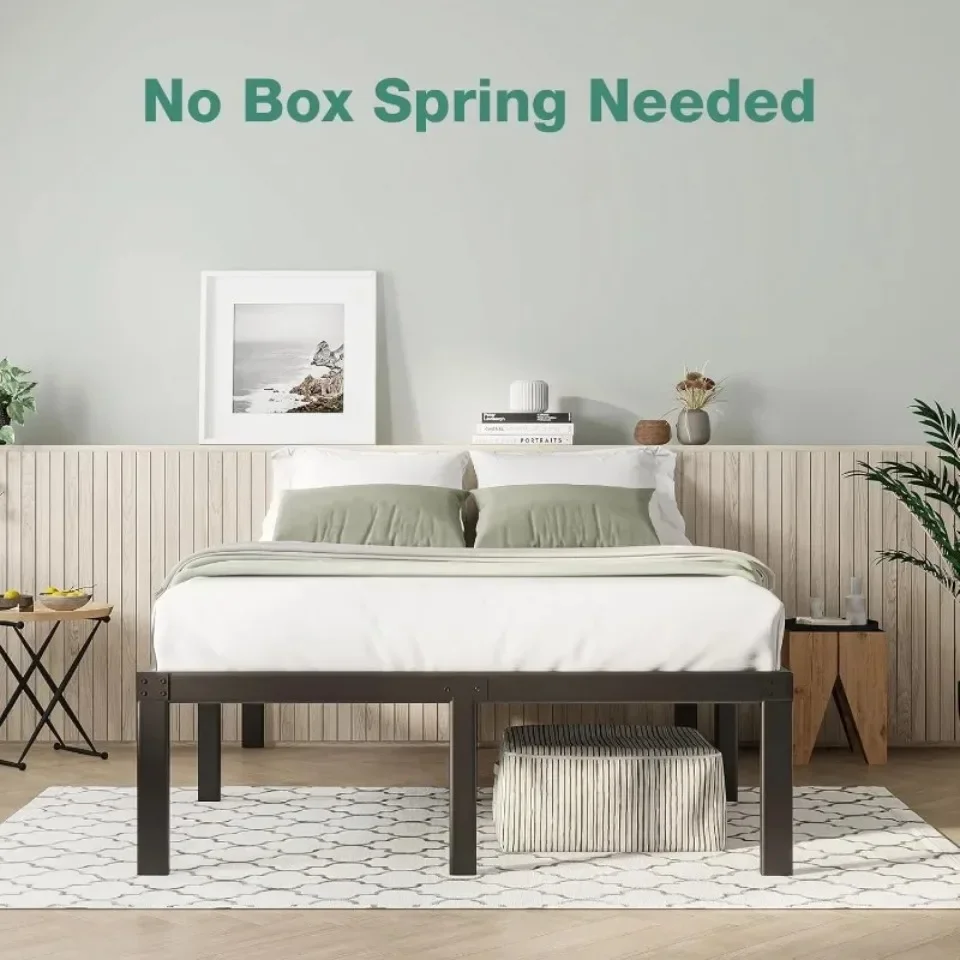 Description Picture 4 of itemFoldable Steel Beds Simple Household Iron Bed Bedroom Portable Assemble Irons Frame Anticorrosion Folding Sturdy Metal Bedframe