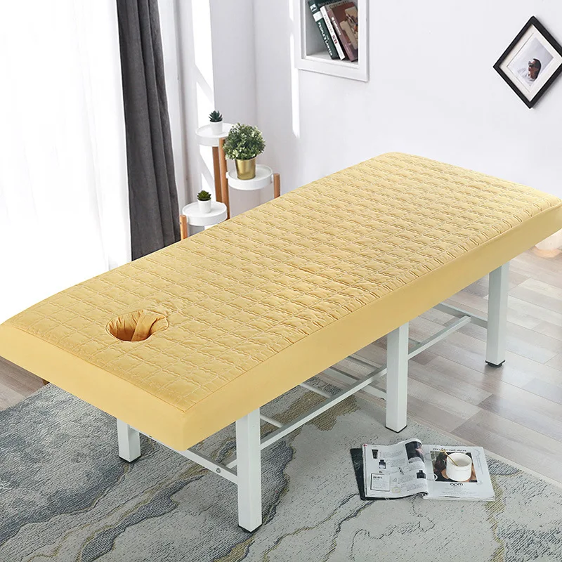 Beauty Salon Massage Table Fitted Bed Sheet, Skin-Friendly Massage Sheet, SPA Treatment Bed Cover with Breath Hole, 3 Sizes 4