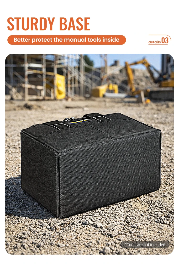 12-Zoll-Werkzeugtasche aus strapazierfähigem Oxford-Gewebe mit mehreren Taschen für Heimreparaturen, Heimwerker, Elektriker, Baustellen – Detail 5