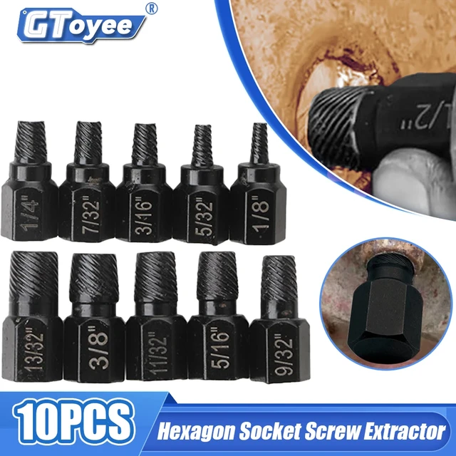 Screw Extractor Kit Alloy Steel Damaged Screw Remover Set Metal Easy Out  Drill Bits Bolt Stud Multi-Spline Screw Extractor Tools