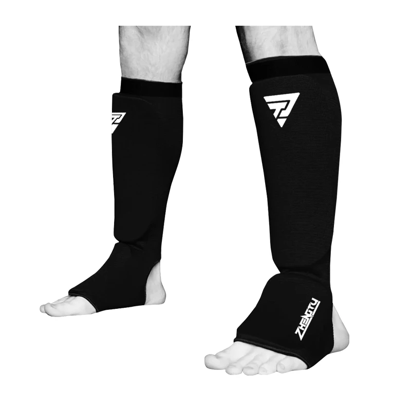 Cotton Boxing Shin Guards MMA Instep Ankle Protector Foot Protection TKD Kickboxing Pad Muaythai Training Leg Support