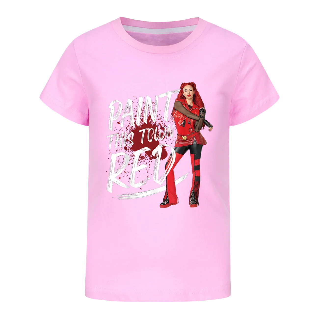 Kids Descendants 4 T-shirts for Girls Summer Short Sleeve Clothes Cartoon Tshirt The Rise of Red Costume Children Birthday Tops