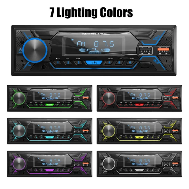 ESSGOO Car Radio 1 din Stereo Multimedia MP3 Player Digital Bluetooth FM ISO Power Aux Input USB Bluetooth Universal Autoradio - Image 5