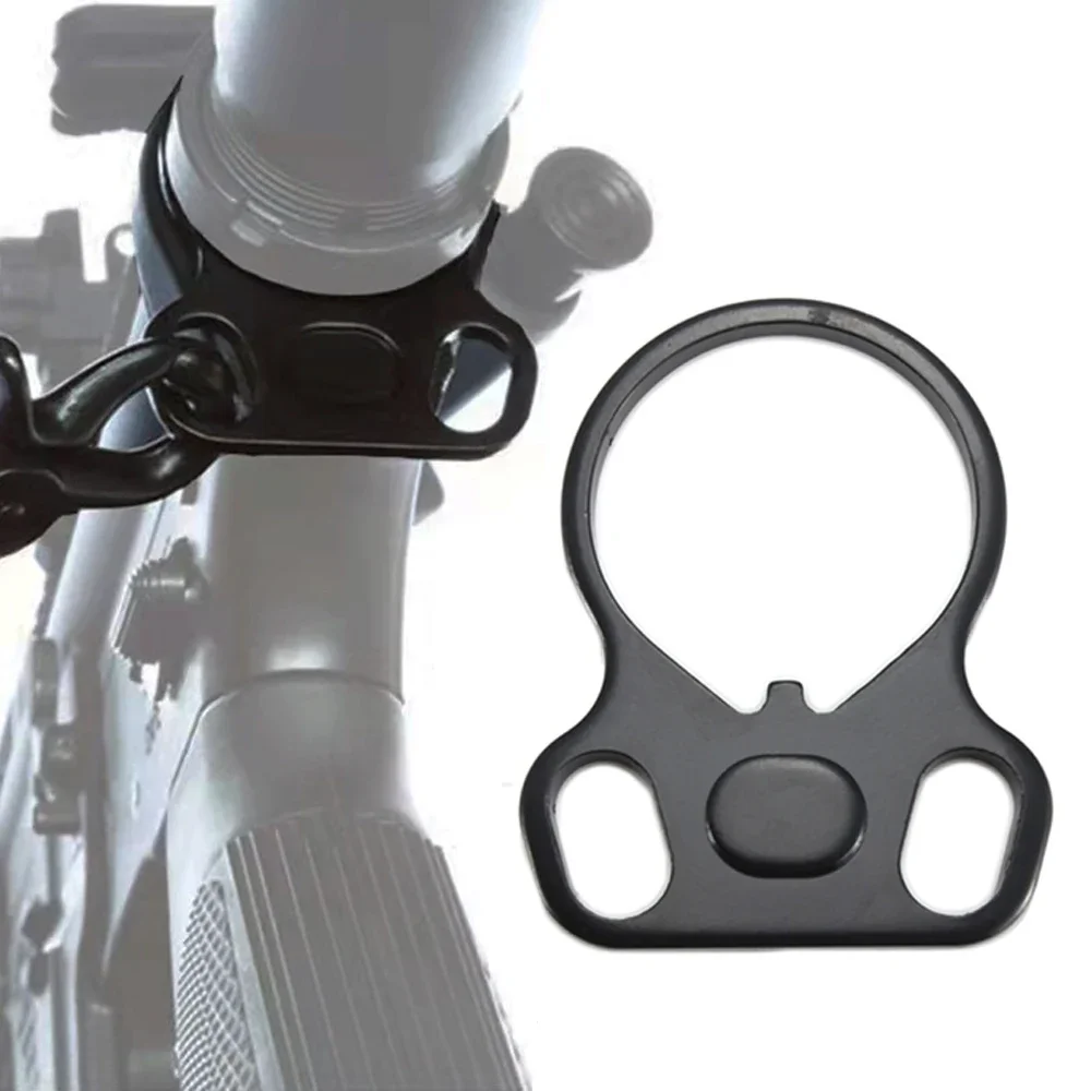 Sling Swivel Adapter Sling Swivel Mount Tactical Sling Adapter Sling Adapter Sling Attachment Adapter Tactical Rifle End Plate Sling Adapter Dual Loop Ambidextrous One Single Point Sling Mount For AR-15 M4 Hunting Gun Accessories