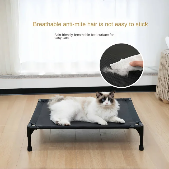 Pet Dog Cat Camping Bed  Elevated Bed for Dogs Folding Puppy Camping Bed Cat House Portable Removable Washable Dog Hammock 4