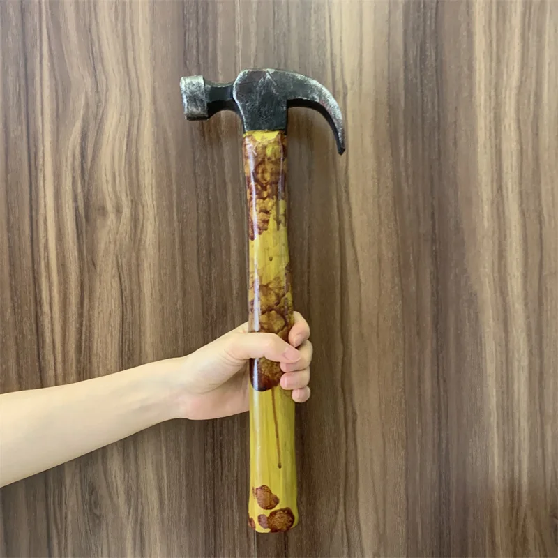 Stage Props Jackhammer Repairman Tool Carpenter's Hammer Model Cosplay Halloween Scare Props Safety PU Kids Educate Toy