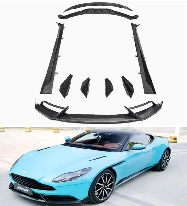 

Dry Carbon Fiber Front Lip Rear Spoiler Trunk Diffuser Side Skirt Body Full Kit For Aston Martin DB11 2016-2023