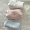 1 Piece Ins Fashion Makeup Case Elegant Simplicity Sweet Floral Lipstick Bag Portable Large Capacity Earphone Cable Storage Bag 4
