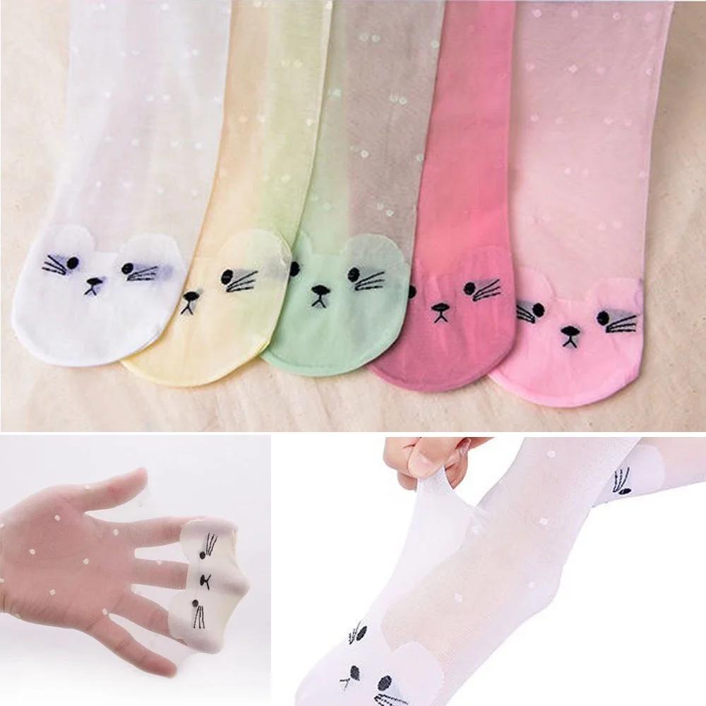 Summer Mesh Thin Love Girls Baby Anti-pilling Pantyhose Children Sunscreen Beauty Skin Color Infant Kids Tights