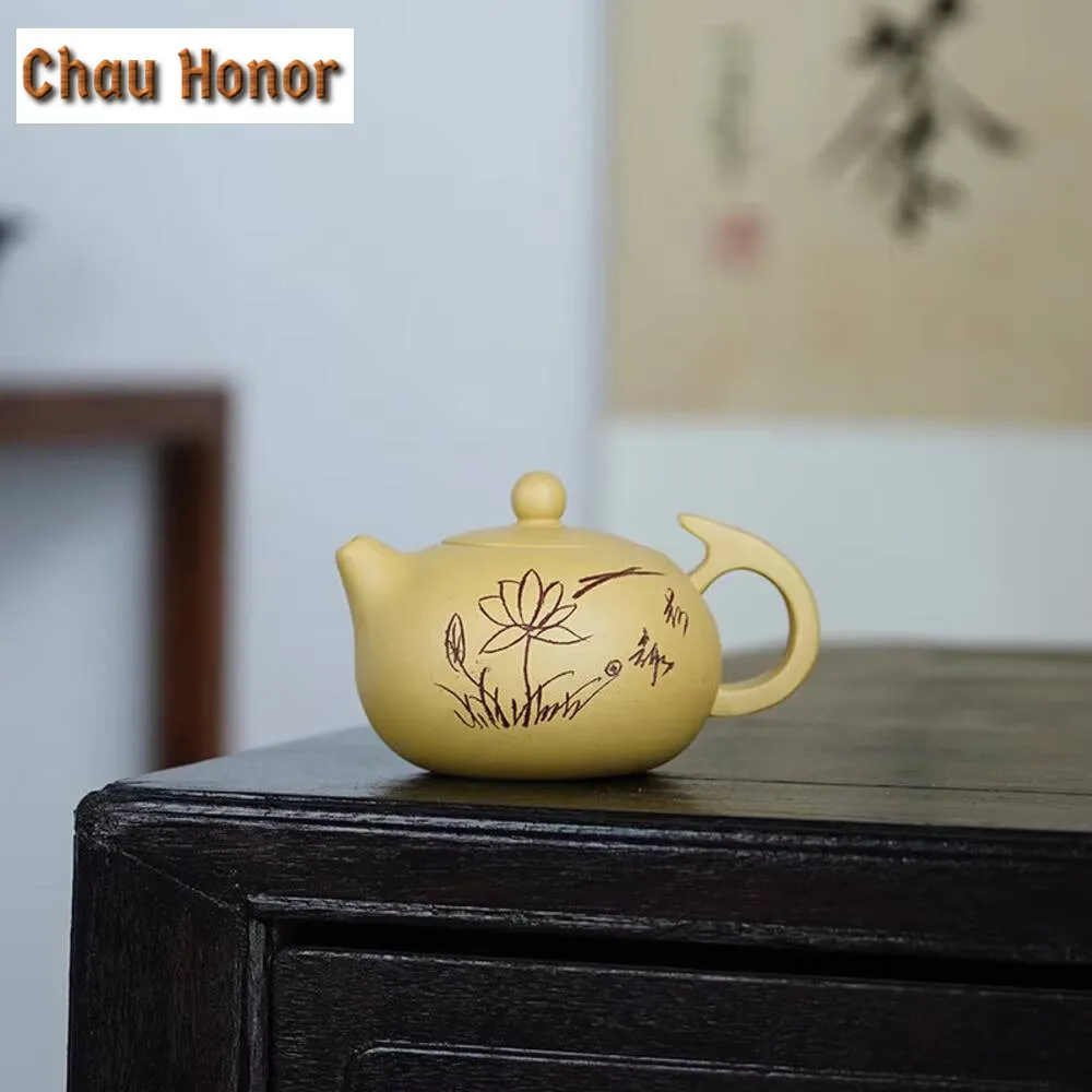 280ml Master Handmade Yixing Purple Clay Tea Pot Authentic Beauty Xishi Pot Raw Ore Zisha Puer Tea Infuser Customized Teaware