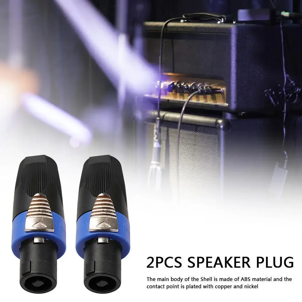 2/10x 4 Pole Audio Speaker Plugs Twist Lock Connectors Music Listening Supplies for Neutrik Speakon NL4FC