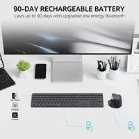Rapoo 9560M Wireless Keyboard and Mouse Combo E9550L USB-C Rechargeable 110-Key Ultra-Thin Keyboard and MT760SE Wireless Mouse - Image 5