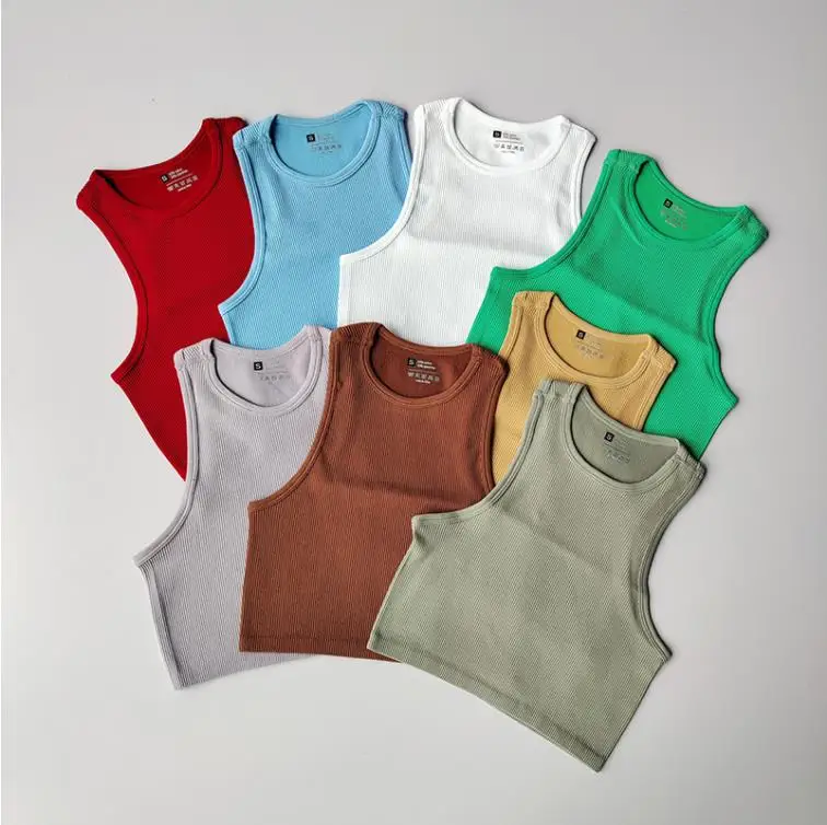 

Seamless Thread Suspender Sports Bra Vest Women's Summer Short Sleeveless Quick Drying Fitness Yoga Top Clothing Gym Outwear