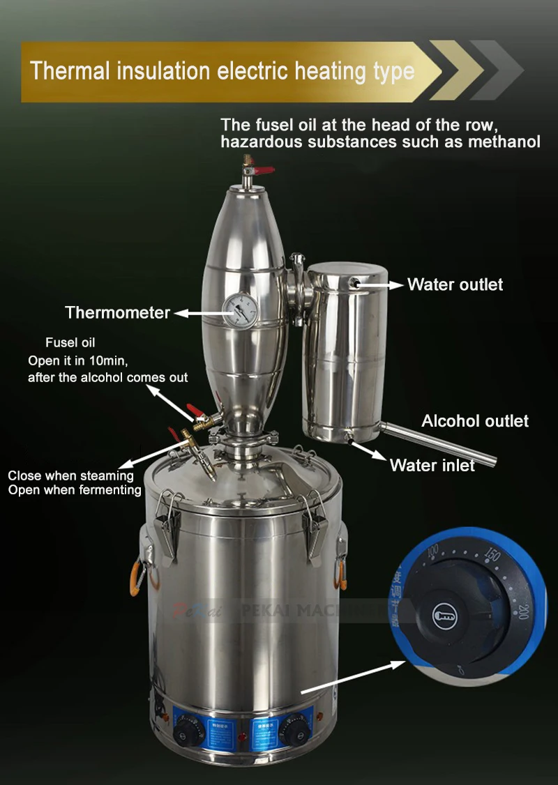 Description Picture 4 of item20L Alcohol Distiller For Small Wine Making Machine For Home Distilled Alcohol Watermelon Moonshine Stanley Cup