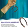 5 Pcs Horseshoe Hanging Decoration Celecbration Wedding Golden Sculptures Zinc Alloy Model 4
