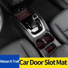 

Interior Anti-Slip Non-Slip Gate Slot Mats Cup Rubber Pads Car Stickers Accessories For Nissan X-Trail T32 2017-2021
