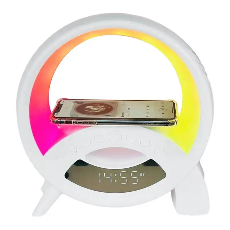

Colorful Wireless Speaker stylish Wireless Speaker with LED Light portabla colorful light speaker with Multi Modes Alarm Clock