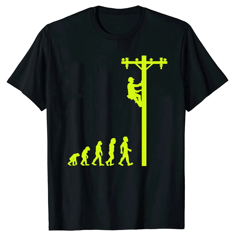Entwicklung von Lineman T-Shirt männlich Geburtstags geschenk für Elektriker Männer Papa Papa Vater Ehemann Kurzarm o Hals Baumwolle T-Shirt
