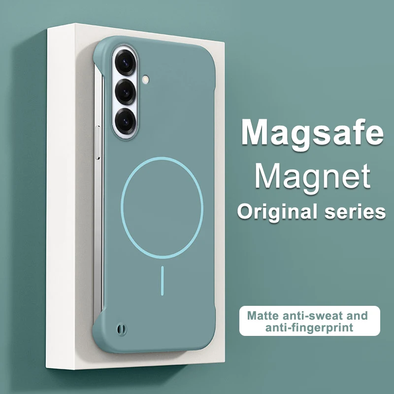 Ultra Slim Frameless Magnetic Shockproof Case with Wireless Charging Compatibility