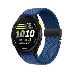 Nylon Parachute Buckle Wristband Strap - 22mm/20mm Adjustable - 20MM Width Band (Blue)