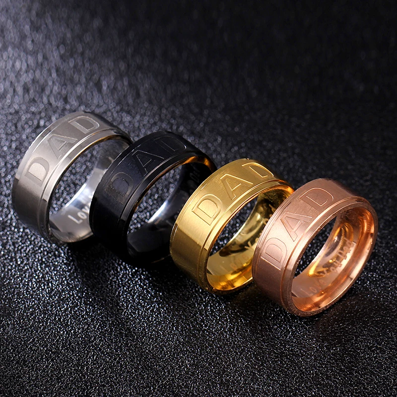 Mangosky Nuovo Arrivo Anello Papà In Acciaio Inossidabile Inciso Love You Dad Mens Ring Jewelry Miglior Regalo Per Il Regalo Della Festa Del Papà Del 