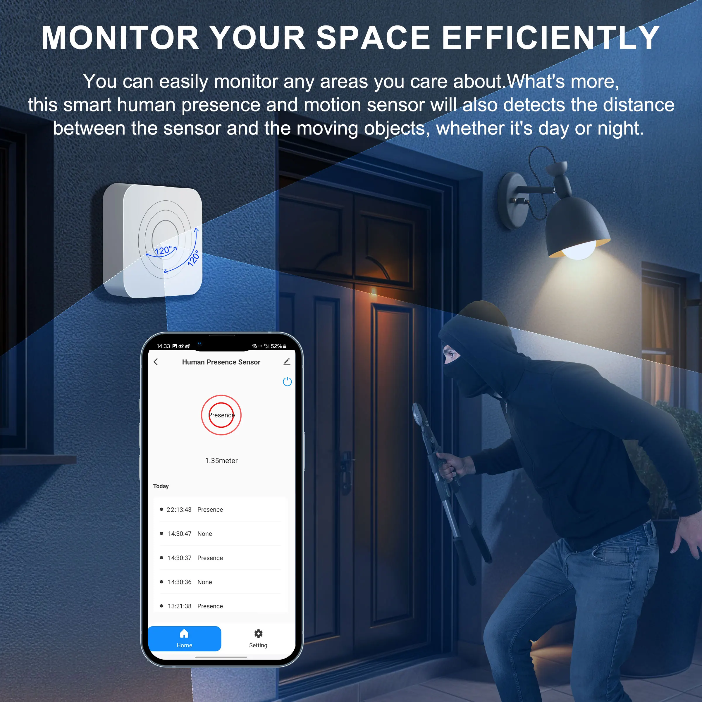 GIRIER Tuya ZigBee Human Presence Sensor Smart Movement Detector 24GHz mmWave Radar Detection for Smart Home Automation System human presence sensor