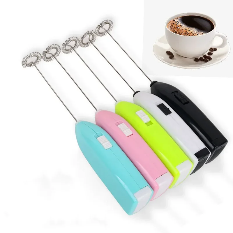 Milk Frothers Handheld Stainless Mini Electric Egg Beater Coffee Milk Tea Blender Beat Up the Cream Stirring Kitchen Tool