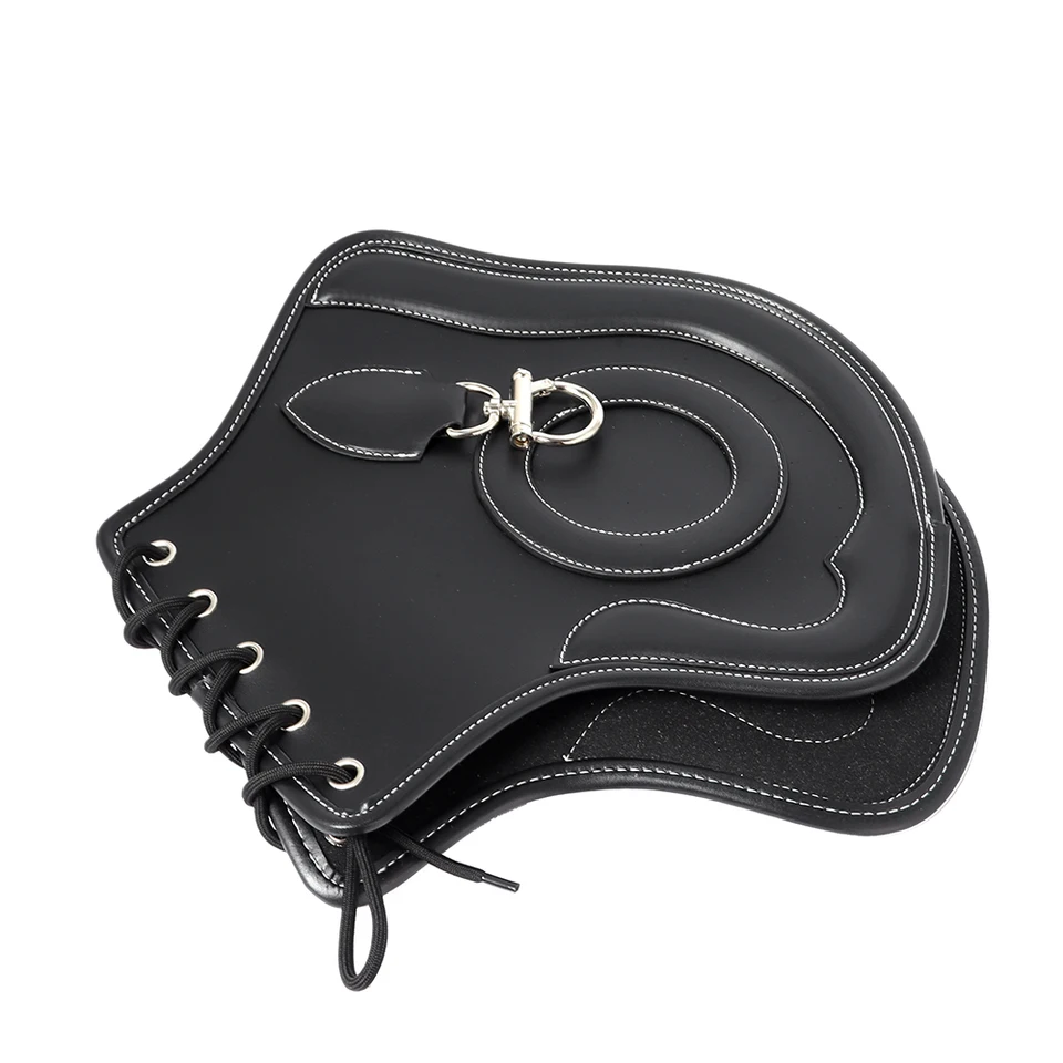 Motorcycle PU Heat Deflector, Pack Of 2 Motorcycle Side Saddle Leather