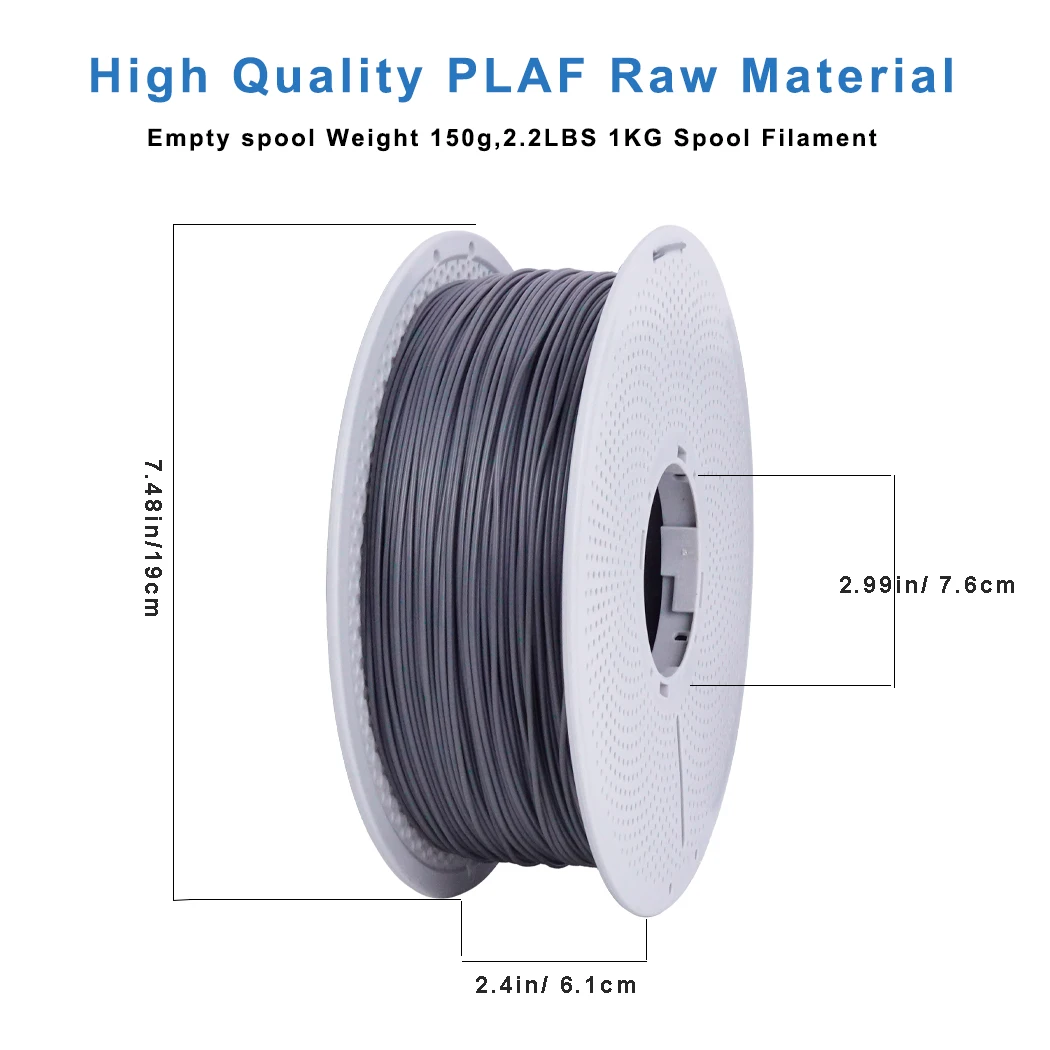 PLA 필라멘트, 1KG 시멘트 색상 1.75mm 3D 프린팅 필라멘트, 3D 프린터 PLA 필라멘트, 대부분의 FDM 3D 프린터에 호환 가능, 1kg 스풀(2.2lbs)