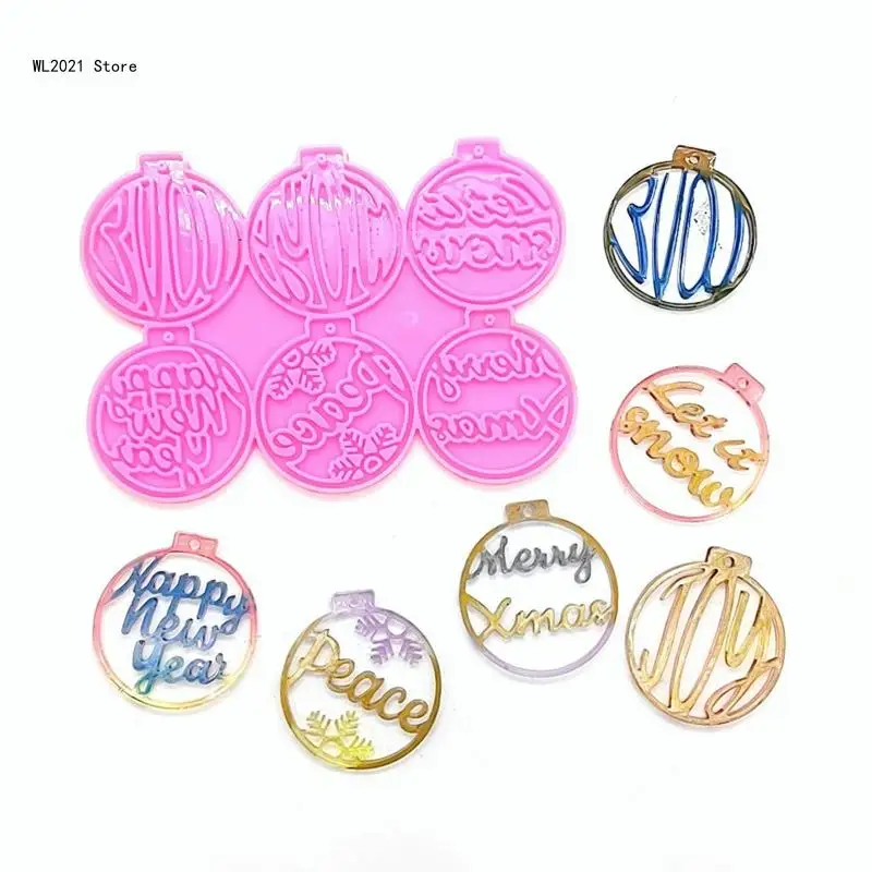 

Silicone Mold Epoxy Resin Casting DIY Round Ball Keychain Craft Xmas Tree Decor