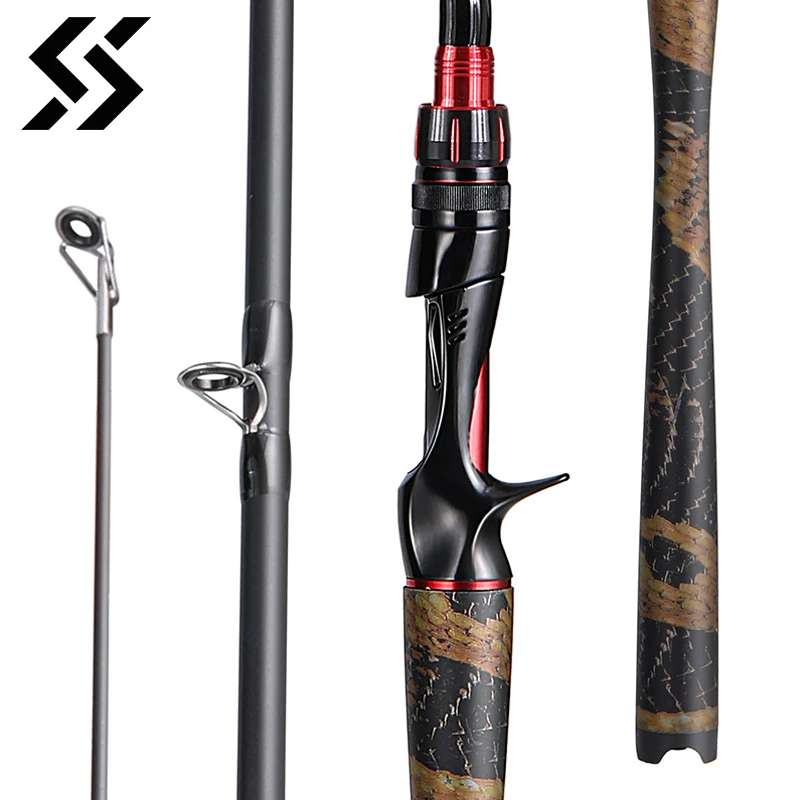 Sougayilang 1.8M 1.98M 2.1M Spinning Casting Fishing Rod Light Weight Carbon Fiber Travel Fishing Pole for Bass Pike Carp Tackle