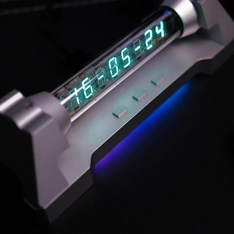 Luxus Leuchtstoffröhre Uhr IV-18 Nixie Tube Geek kreative digitale Tisch uhren Dekoration Schlafzimmer Desktop Alarm Ornamente Geschenk