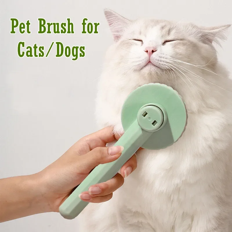 Cat Brush Pet Comb Hair Removes Dog Hair Comb for Cat Dog Grooming Hair Cleaner Slicker Brush Tools Pet Accessories Supplies 2020 pet dog cat grooming comb brush pet dog cat hair fur remover brush dogs pets accessories 2 colors