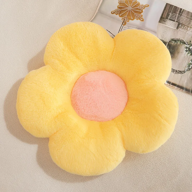 Flower Pillow Cute and Comfortable Floor Cushions Soft Fun Plant Throw  Pillows Preppy Aesthetic Room Decor for Couch,Sofa,Chair(Sage Green,14.5)