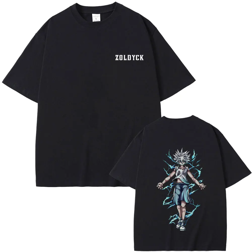 

Japanese Anime Hunter X Hunter Killua Zoldyck Graphic Tshirt Men Women Manga Vintage Harajuku T Shirt Male Fashion Streetwear