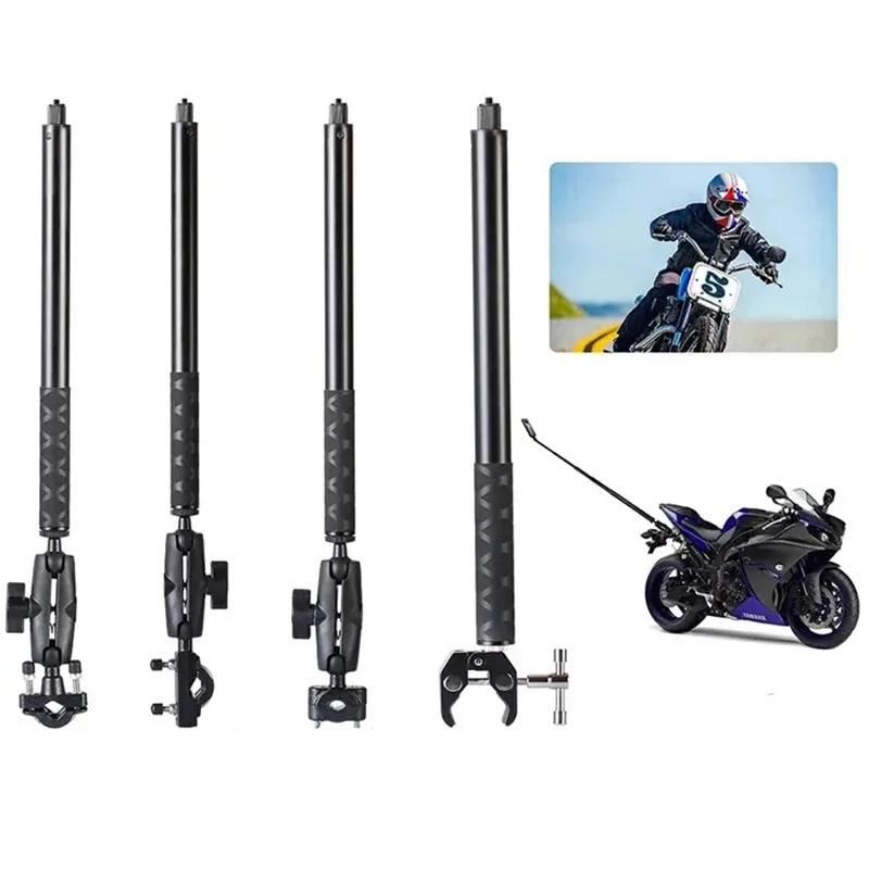 Bicicleta e Motocicleta Panorâmica Selfie Stick Monopod Mount Suporte de Guiador para Insta360 One x2 x3 Gopro 12 11 10 Sjcam Acessório