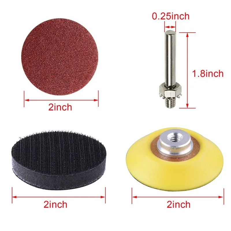 103Pcs DIY Sanding Discs Pad 100-3000 Grit 1/2Inch Abrasive Polishing Pad Kit for Dremel Rotary Tool Sandpapers Accessories