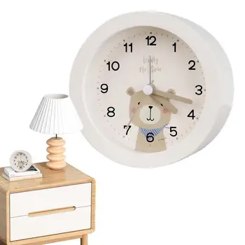 Kids Alarm Clock Silent Sweep Seconds Children's Alarm Clock Cartoon Small Alarm Clock With Light Without Ticking Loud