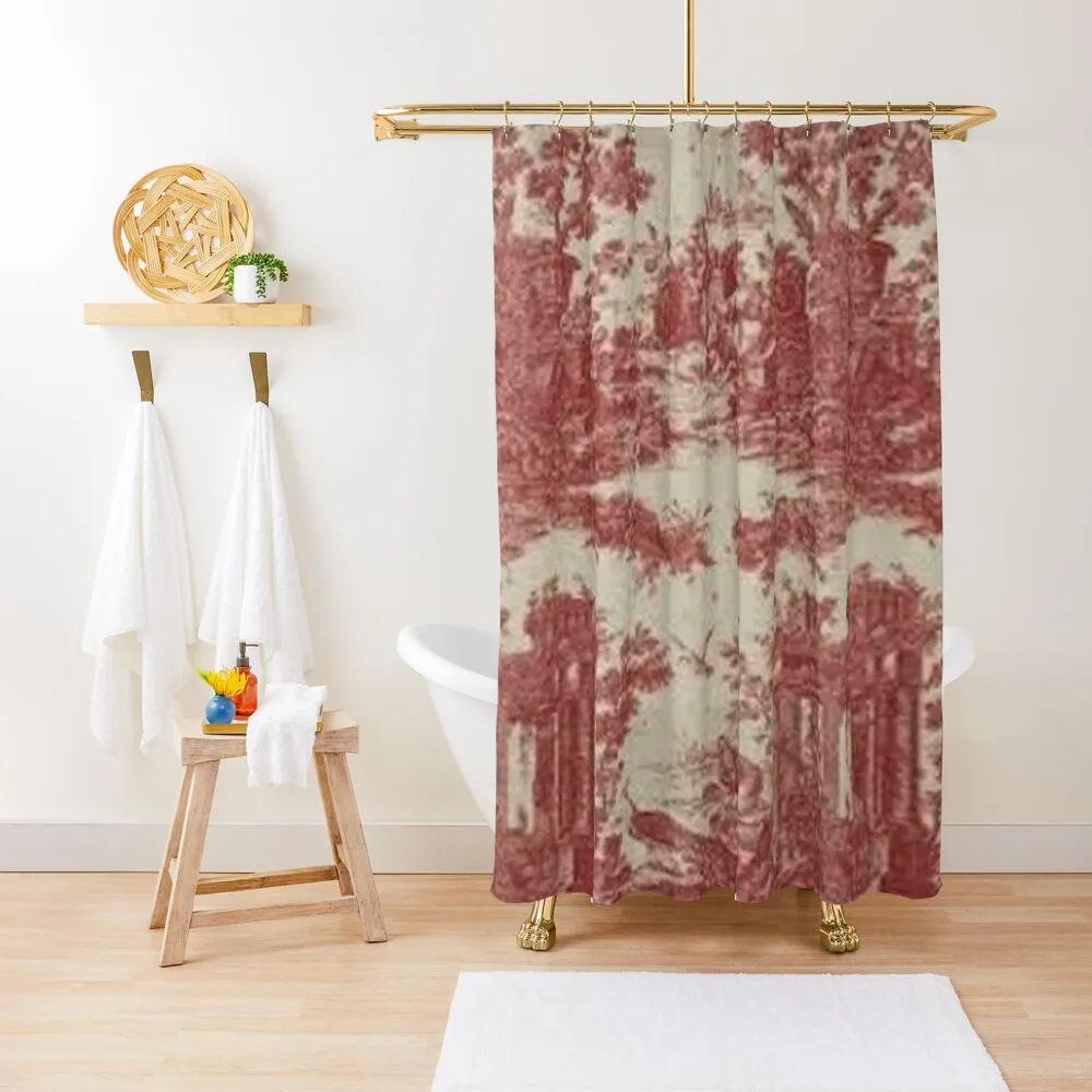 

red willow pattern Shower Curtain Luxury Bathroom Bathroom Accessory Curtain