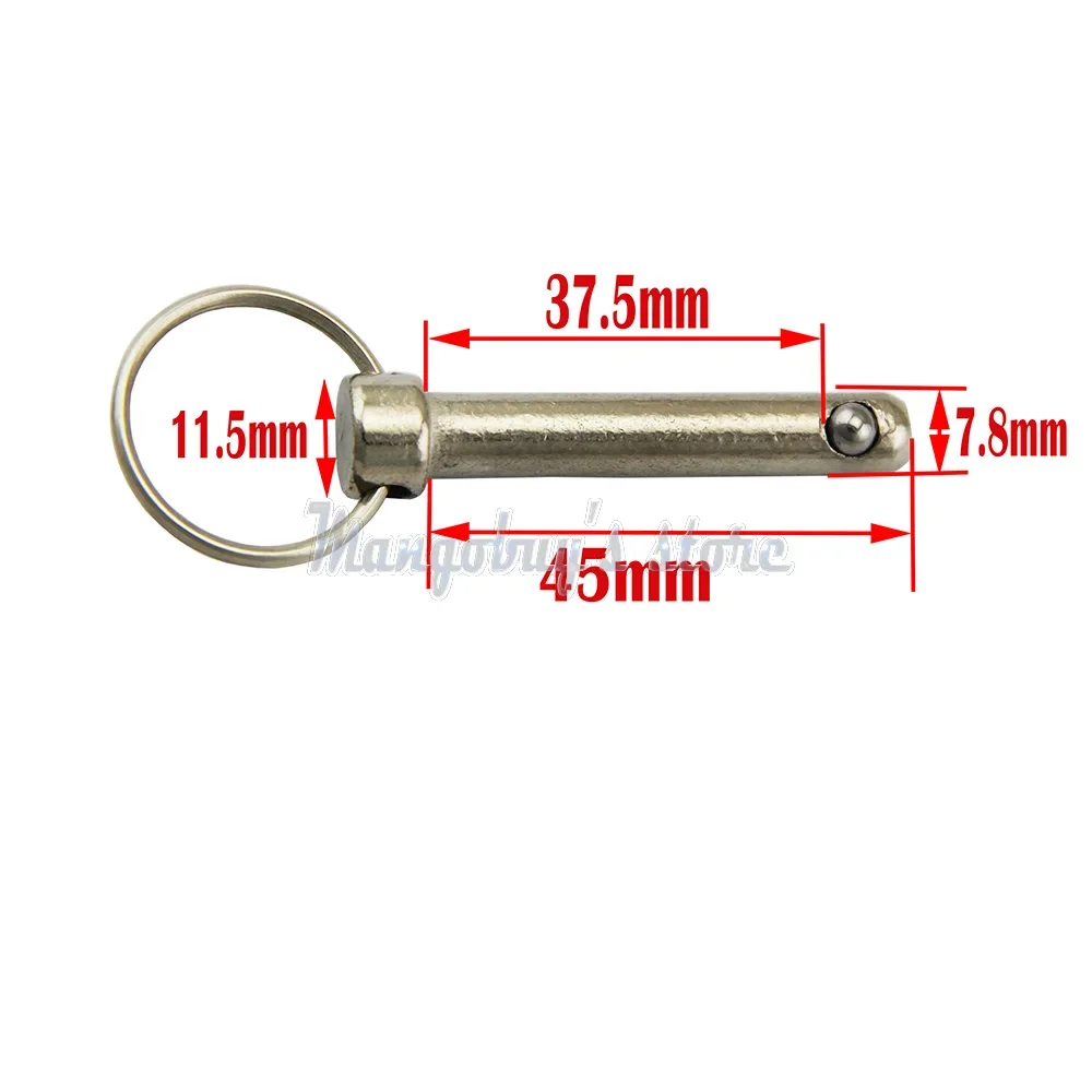 1 Piece Quick Release Push / Pull Ball Lock Pins Pin Diameter 6mm 8mm 10mm With Sprung Ball End quick release ball lock pins
