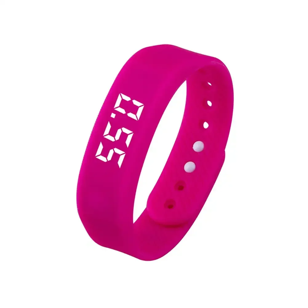 Waterproof LED Smart Bracelet with Vibration Alarm and Pedometer